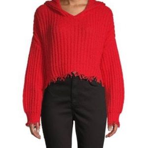 WildFox Marley Cotton Hoodie In Scarlet